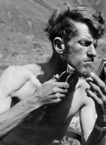 Edmund Hillary first Everest expedition at base camp